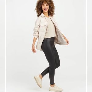 SPANX Faux Leather Leggings in Black